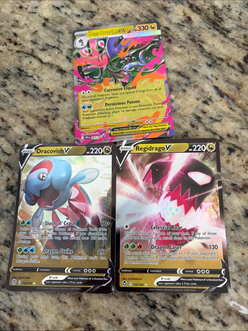 Pokemon V Cards - Black Pink Blue